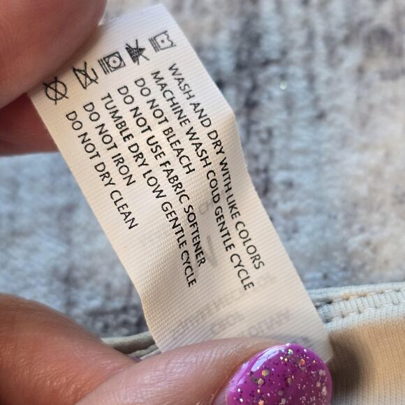 90 Degree By Reflex Crop Top Womens Medium Contour Olivia Square Neck Athleisure - Picture 4 of 9